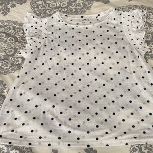 Loft Linen capped glitter tee. Polka dot with a navy dot. Barely been worn.